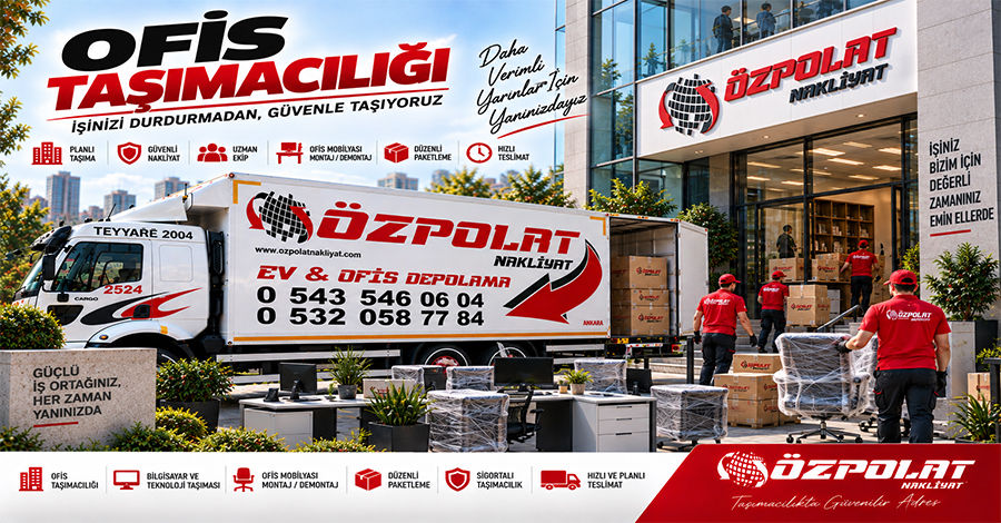 Ofis taşıma sürecinde planlama ve düzeni yansıtan temsili sahne