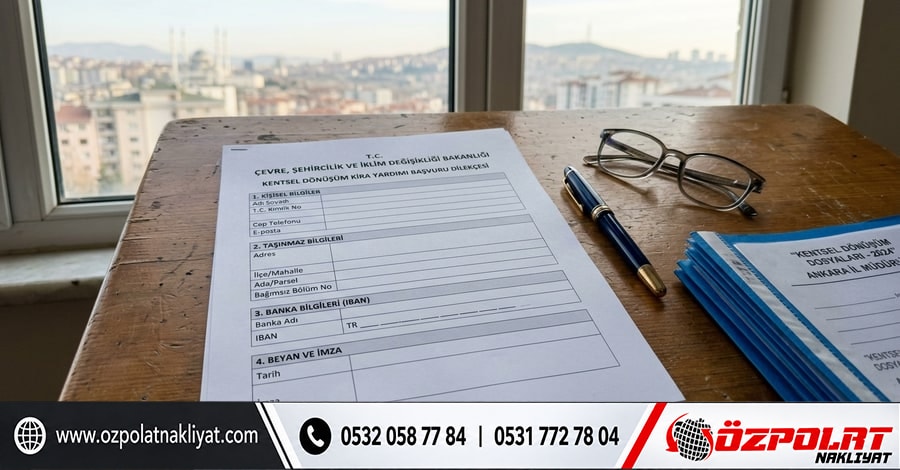 Kira yardımı dilekçesinde kimlik, taşınmaz, talep ve ekler bölümleri