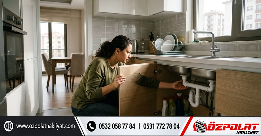 Kiralık evde mutfak ve banyo tesisatı, dolapları ve cihazlarının kontrolü